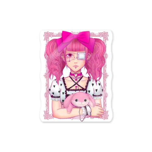 Pinkツインテちゃん Sticker