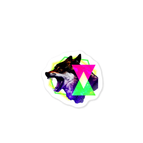 neo wolf Sticker