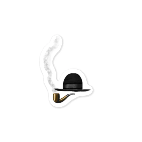 Smoking Hat Sticker