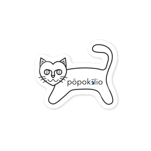 popokilio ハートキャット ステッカー