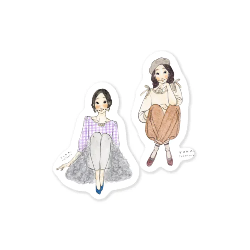 春色に揺れるⅡ／きみが澄ますと秋がささやく Sticker