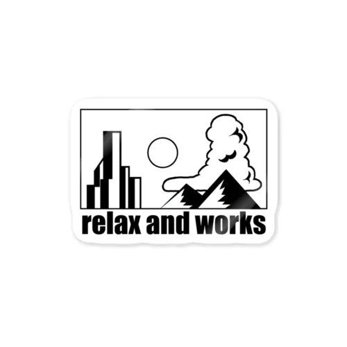 relax and works items Sticker