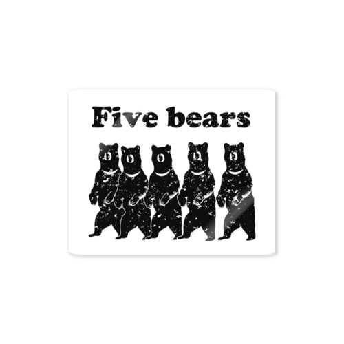 Five bears ステッカー