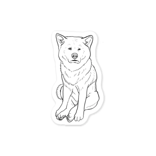 ZAZEN白秋田犬 Sticker