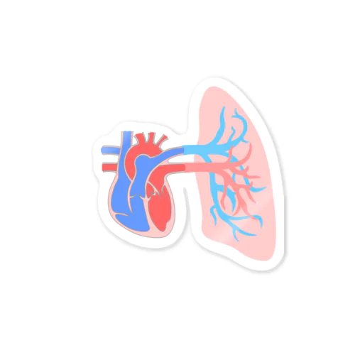 とにかく心臓(with肺) ステッカー