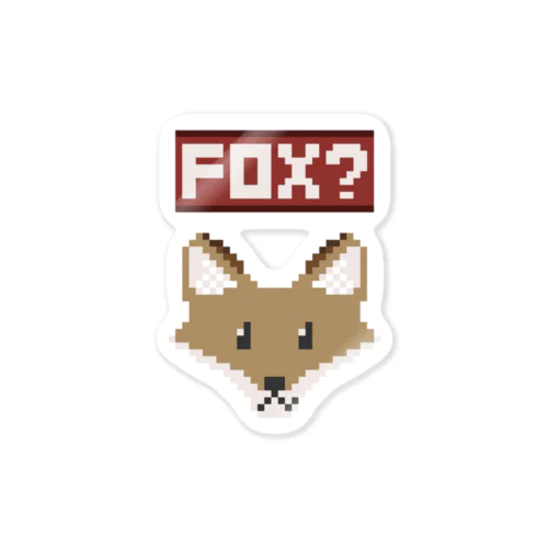 FOX？/clear Sticker