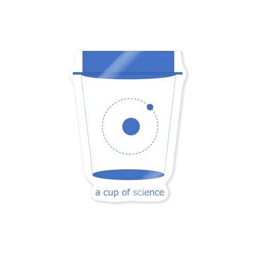 a cup of science ロゴ ステッカー