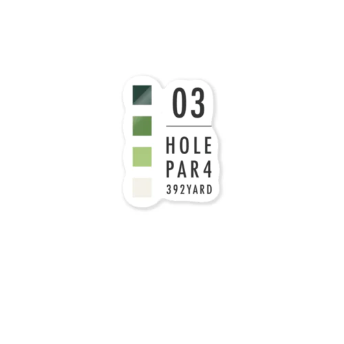 HOLE.3 Par4 Sticker