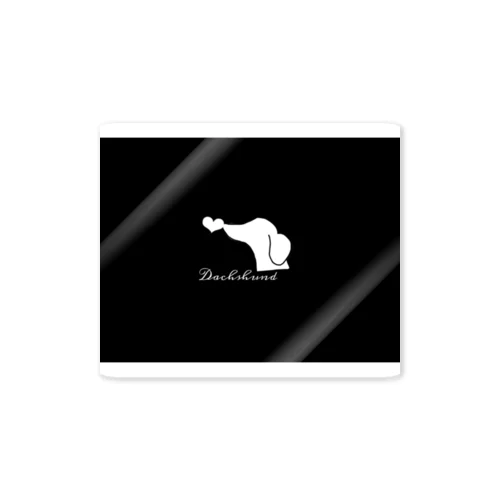 Dachshund　Black Sticker