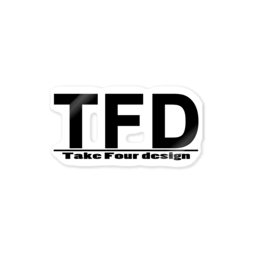 Take Four design-TDF Sticker