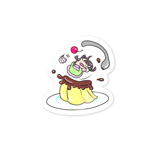 プリンつるんこぁちゃん ステッカー