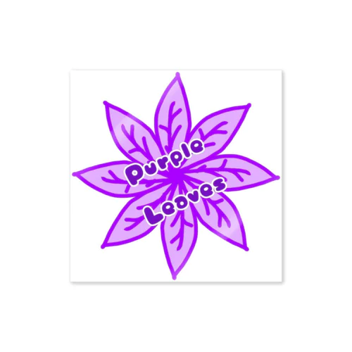 Purple Leaves Sticker