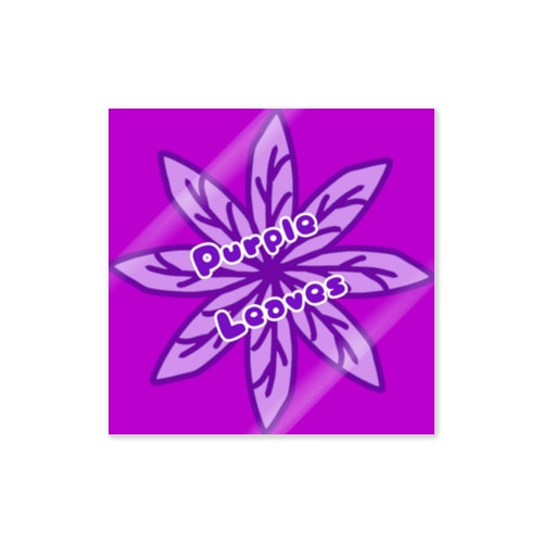 Purple Leaves Sticker