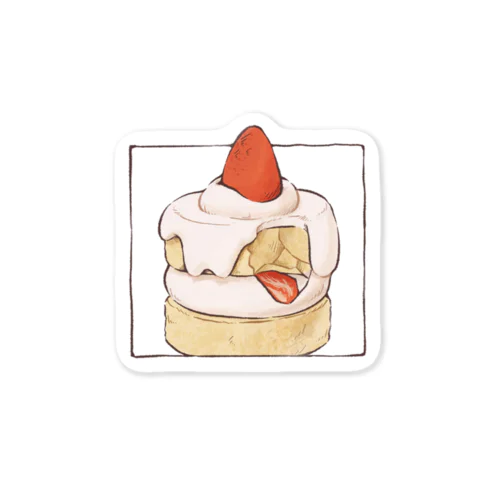 食べかけショートケーキ Sticker