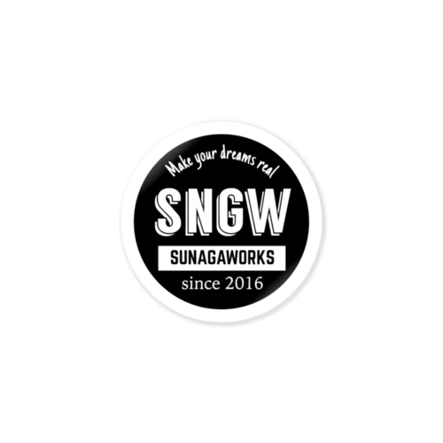 SNGWロゴステッカー黒 Sticker