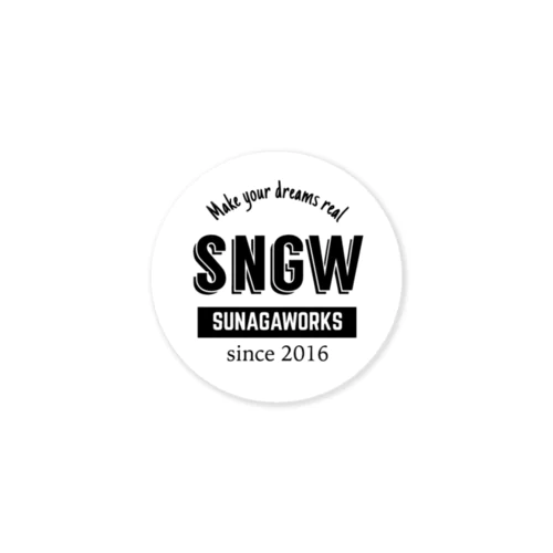 SNGWロゴステッカー白 Sticker