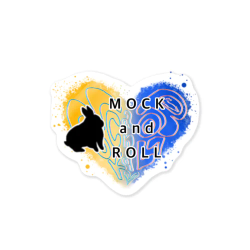 MOCK and ROLL ハートとうさぎ Sticker