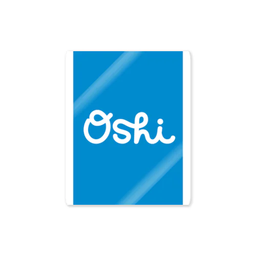 •Oshi•  Blue sq ステッカー