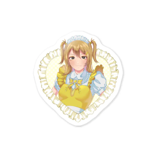 四女ちゃん / ハートステッカー Sticker