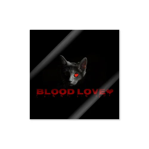 BLOOD  LOVE  CAT Sticker