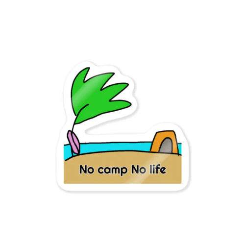 No camp No life ステッカー