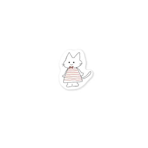 ストライプねこちゃん Sticker