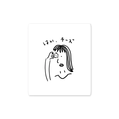 はいチーズの女の子 Sticker