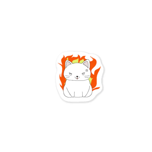 燃える猫（怒り） Sticker