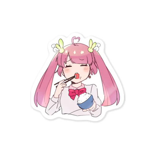 お米もぐもぐるろろちゃんステッカー Sticker