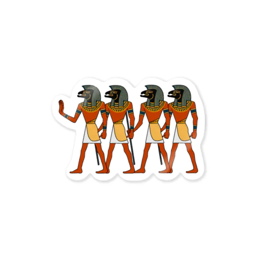 古代エジプトの鮭たち ステッカー