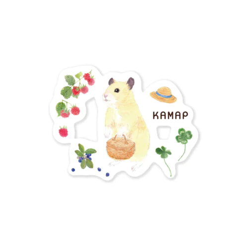 【KAMAP】ベリー摘みのキンクマ Sticker