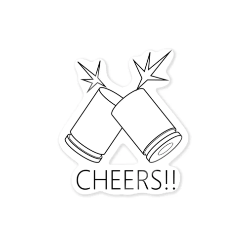 「CHEERS!!」 ステッカー