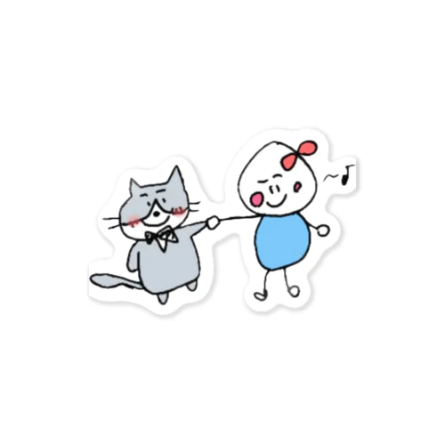 ごま子と猫のごましお Sticker