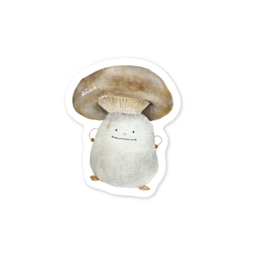 【理可】しめじ君はホンシメジ Sticker
