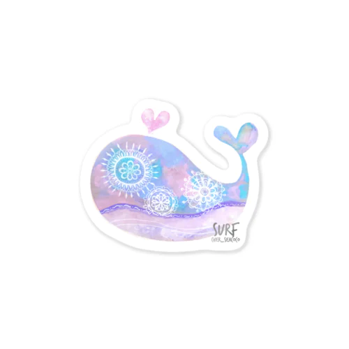 🐳💕love くじらちゃん🐳💕 ステッカー