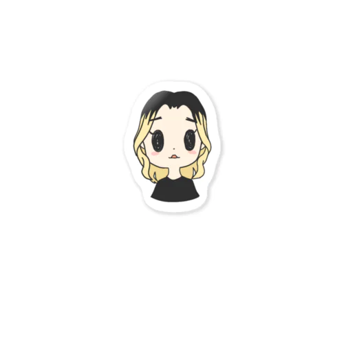 プリン頭の女の子 Sticker