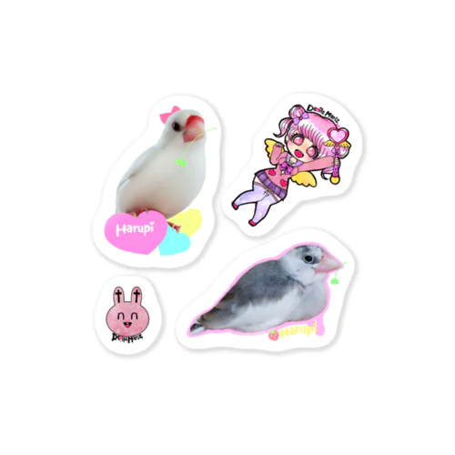 姉の家のハルちゃんとDeviMari Sticker