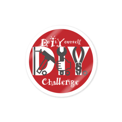 D.I.Y ChallengeステッカーRed ステッカー