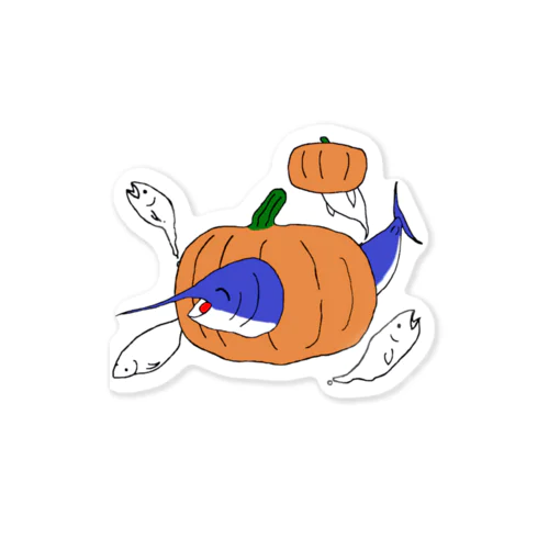 クロカジキ君ステッカー(ハロウィンver.) Sticker