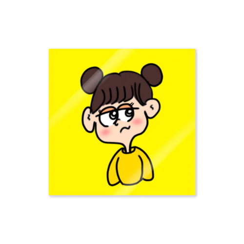 tinys ステッカー　四角　yellow Sticker