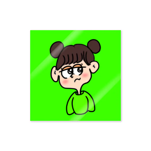 tinys ステッカー　四角　green Sticker