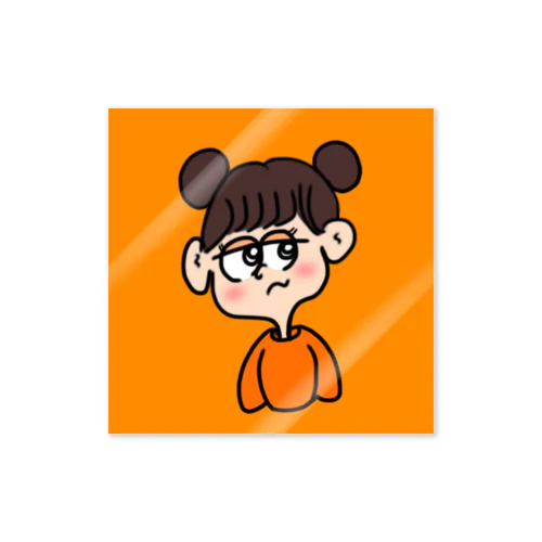 tinys ステッカー　四角　orange Sticker