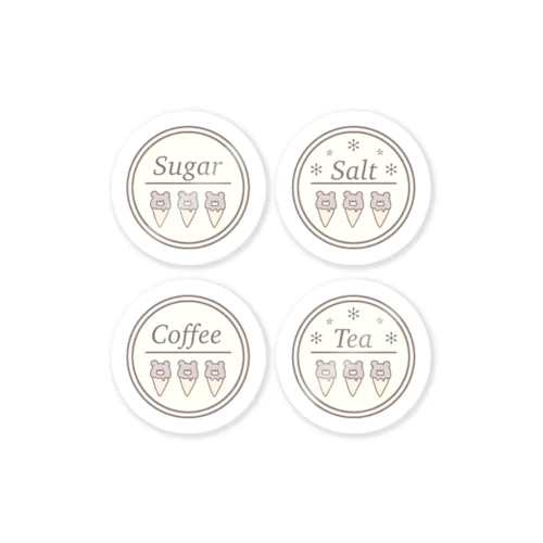 Sugar,Salt,Coffee,Tea ステッカー