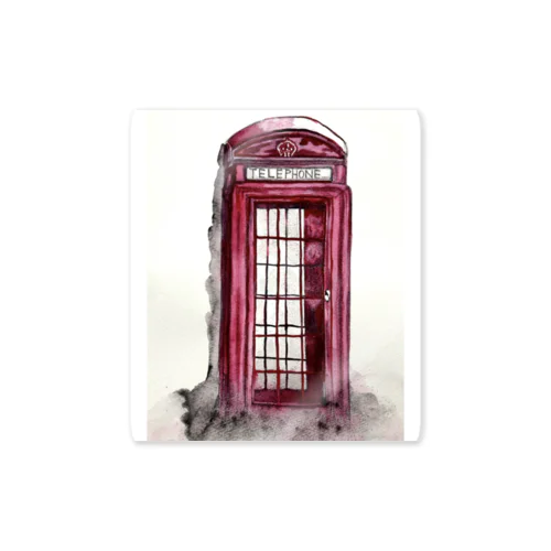 雨上がりのtelephone box Sticker