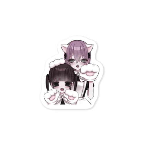 にゃんにゃんメイドチェキ Sticker