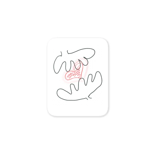 ❤️& 🤲（ハートと手） Sticker