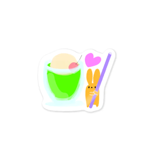 らみゅうさクリームソーダ Sticker