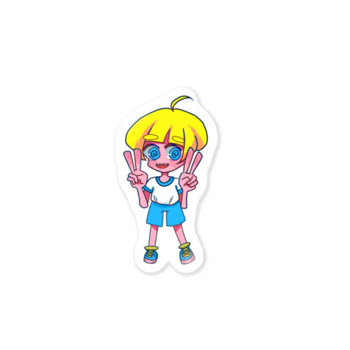 ぐるぐる女の子 Sticker