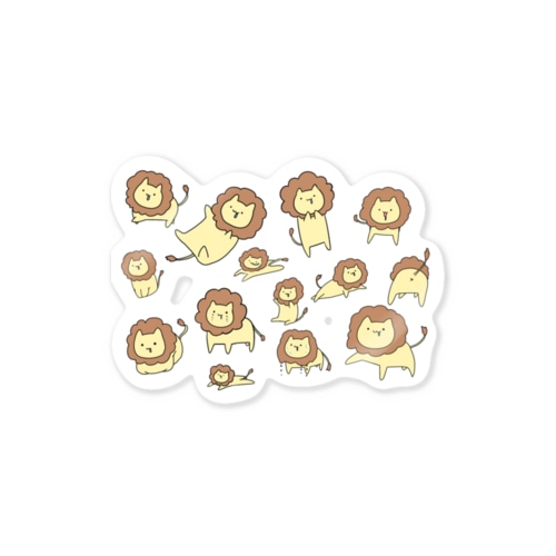 よだれらいおんだらけ Sticker