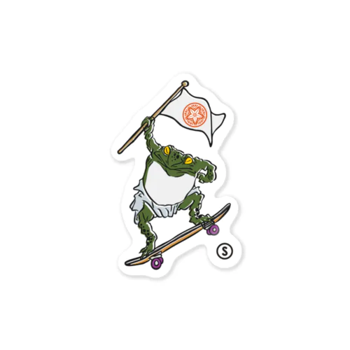 Frog Skate Sticker Sticker